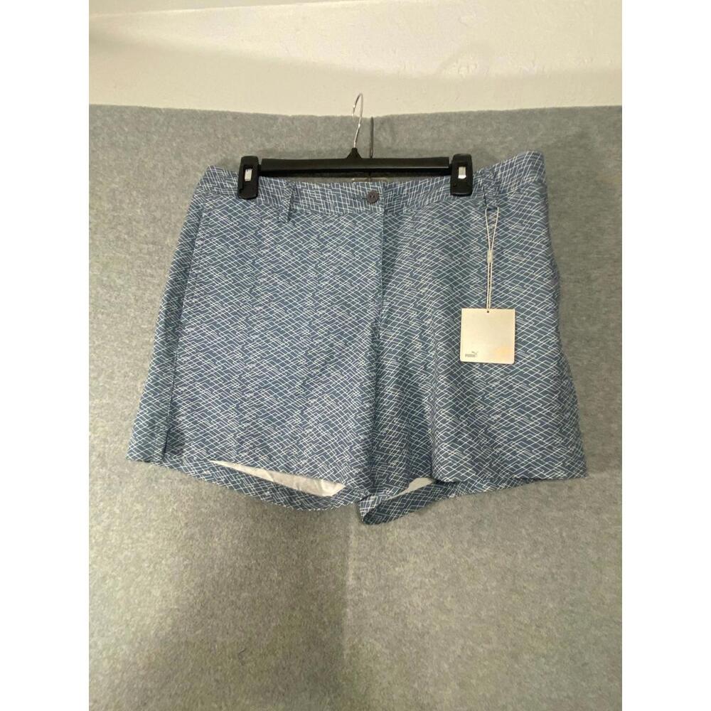 puma women's golf shorts Dry cell Blue and white print Size 12
